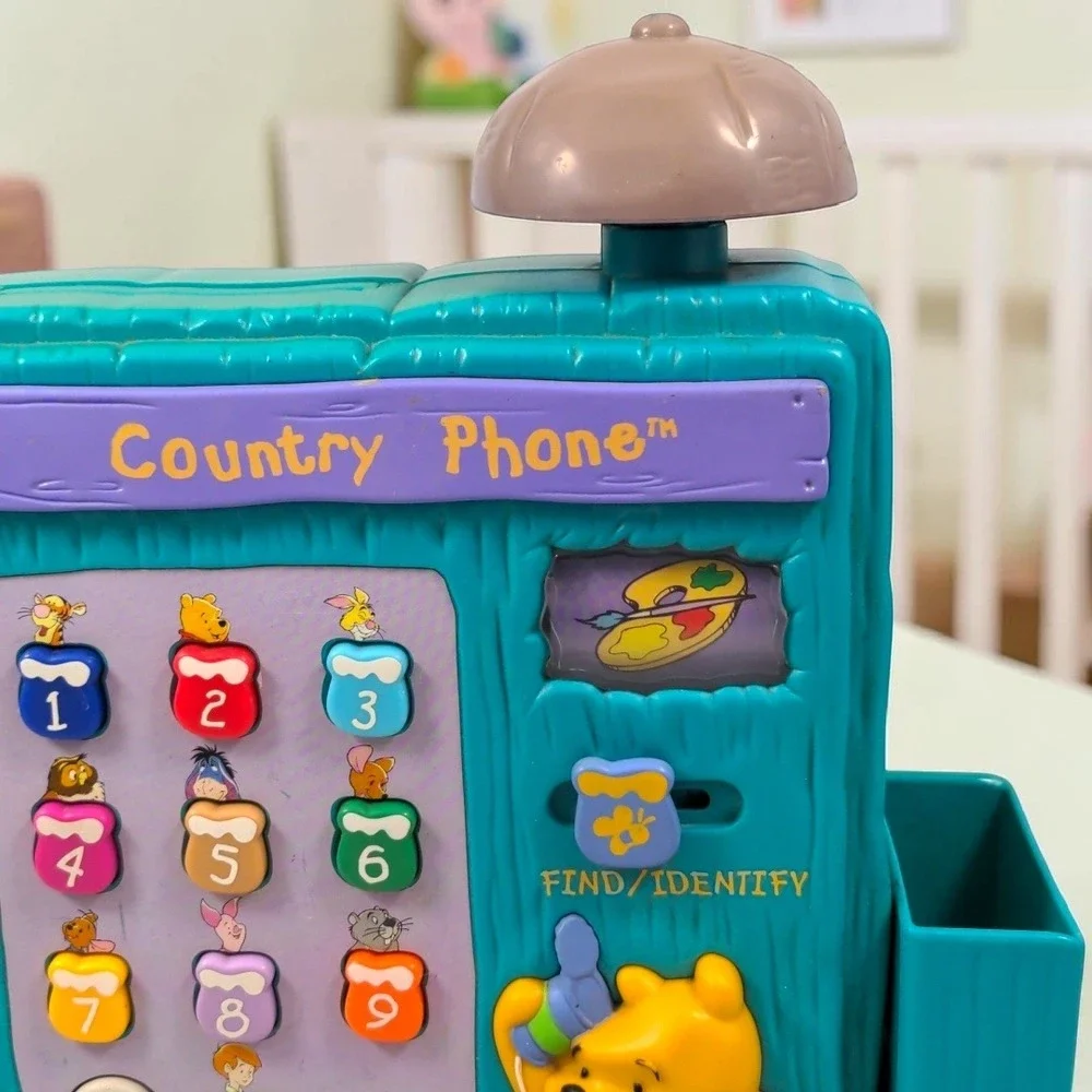 Vtg 97 Disney Winnie the Pooh Country Phone Interactive Talking Toy Tiger WORKS